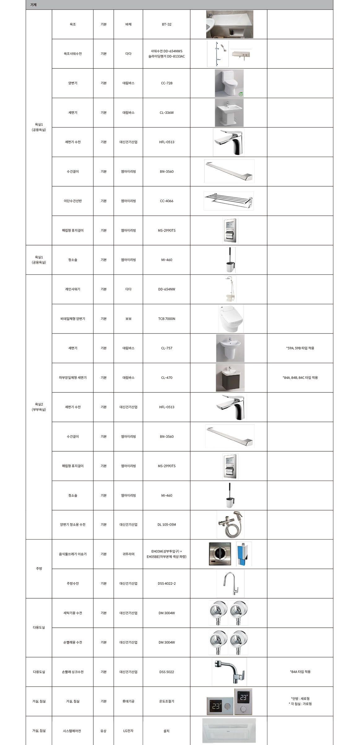 마감재 리스트 2